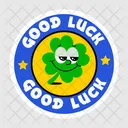 Good Luck Lucky Leaf Shamrock Leaf Icon