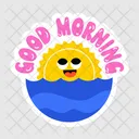 Good Morning Sunrise Sun Emoji Icône