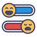 Good Or Bad Review Satisfaction Barometer Emoji Review Icon
