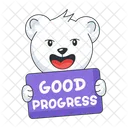 Good Progress Working Bear Happy Bear Symbol