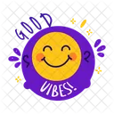 Good Vibes Mood Smiley Icon