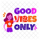 Good Vibes Waving Happy Icon