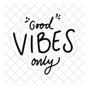 Good Vibes Only Motivation Positivity Icon