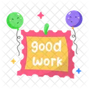 Good Work Decorations Emoji Balloons Icon