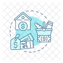 Cost Of Living Household Budget Basic Need Icon