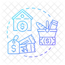 Cost Of Living Household Budget Basic Need Icon