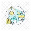 Cost Of Living Household Budget Basic Need Icon