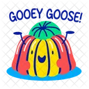 Gooey Gooseberry Fruit Cartoon Icon