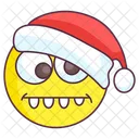 Goofy Santa Emoji Goofy Expression Emotag Icon