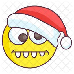 Goofy Santa Emoji Emoji Icon