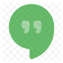 Google Hangouts Comillas Logotipo Icono