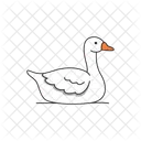 Goose swimming  Icon