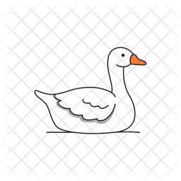 Goose swimming  Icon