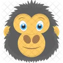 Happy Gorilla Face Icon