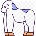Gorilla Beringei Animal Icon