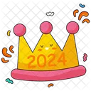 Ano Nuevo 2024 Feliz Ano Nuevo Fiesta Icono