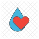 Gota De Agua Con Corazon Icono