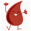 Ilustracion De Gota De Sangre Feliz Hospital Emergencia Icono