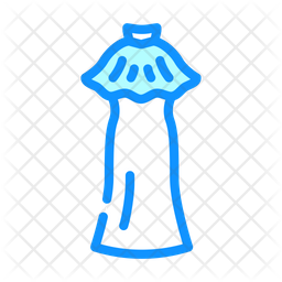 Gown Icon Download In Colored Outline Style