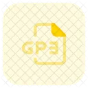 Gp 3 Datei Audiodatei Audioformat Symbol