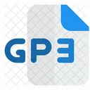 Gp 3 Datei Audiodatei Audioformat Symbol