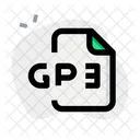 Gp 3 Datei Audiodatei Audioformat Symbol