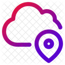 Cloud Gps Location Icon
