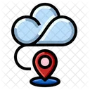 Cloud Gps Network Icon