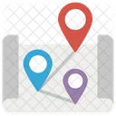 Navigation GPS Epingles De Localisation Marqueurs De Localisation Icône