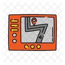 Gps navigation handrawn  Icon