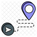 Gps Route Direction Navigation Icon