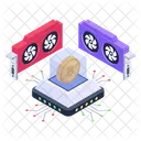Blockchain GPU Blockchain GPU Bitcoin Icon