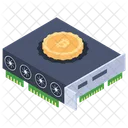 Mineracao De Bitcoin Gpu Placa De Video Gpu Acelerador De Video Ícone