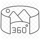 Grad Bild Dunnes Symbol Icon