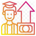 Gradated Salary Graph  Icon