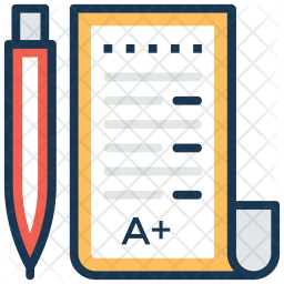 Grade Icon - Download in Colored Outline Style