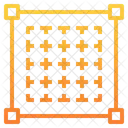 Grid Layout Mesh Table Wireframe Design Thinking Ícone