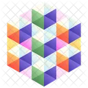 Grade de cubo isométrico  Ícone