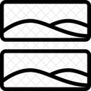 Grade De Duas Imagens Horizontais Ícone