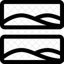 Grade De Duas Imagens Horizontais Ícone