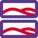 Grade De Duas Imagens Horizontais Ícone