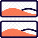 Grade De Duas Imagens Horizontais Ícone