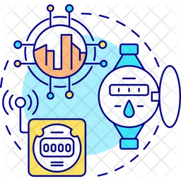 Grade de medidores inteligentes  Ícone