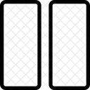 Duas Grades Verticais Ícone