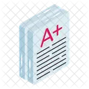 Grade Sheet A Grade Result Sheet Icon