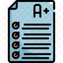 Grade Exam Education Icon