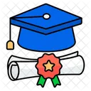 Grado Certificado Diploma Icono