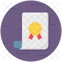 Certificado Documento Autorizado Diploma Icono