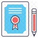 Certificado Diploma Titulo Icono