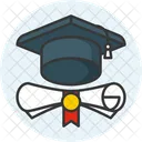 Grado Certificado Diploma Icono